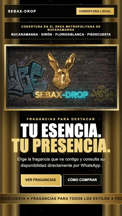 SEBAX DROP mobile ecommerce website